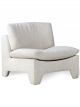 HK Living Fauteuil Lounge Moumoute Bouclée Blanc Crème - 84 cm