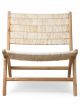Fauteuil nordique bois de teck HK Living - 65 cm