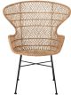 Fauteuil Tressé Bloomingville Oudon en Rotin Naturel - 100 cm