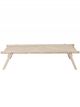 Table Basse en Bois Blanc Recyclé Brut - 181 cm