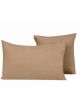 Coussin Lin Lavé Camel - 40 x 60 cm