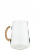 Carafe verre et anse en bambou Madam Stoltz – 2L