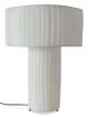 Lampe de Table Saturne Tissu Plissé Blanc - 39 cm