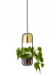 Suspension Gullak Rectangulaire Or Bloomingville Avec Pot en Verre - 34 cm