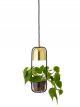 Suspension Gullak Rectangulaire Or Bloomingville Avec Pot en Verre - 34 cm