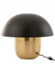 Lampe Champignon en Metal Noir & Or - 40 cm 