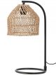 Lampe de Table Leia Métal Noir & Rotin Naturel Bloomingville - 45 cm