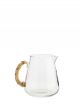 Carafe verre et anse en bambou Madam Stoltz - 500 ml