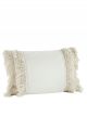 Coussin Boho Blanc - 60 x 40 cm