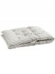 Matelas de Sol en Coton Rayures Gris et Blanc Crème - 180 cm