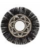 Miroir Mural Rond Jonc de Mer Noir Madam Stoltz - 58 cm