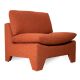 HK Living Fauteuil Lounge Moumoute Bouclée Brique - 84 cm