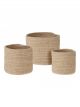 Panier coton beige naturel - Set de 3