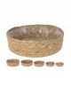 Panier osier naturel tressé - Lot de 5