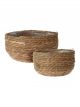 Panier osier naturel tressé - Set de 2