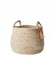 Panier Rond Feuille de Maïs & Pompons - 29 cm