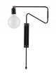 Applique Murale Articulée Noire Avec Prise SWING de House Doctor - 35 cm