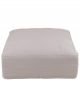 Pouf de Canapé California Déhoussable en Lin Blanc Crème - 105 cm