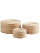 Pouf en Jonc de Mer Naturel Madam Stoltz - 36 cm