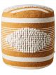 Pouf Juni Coton Ivoire & Moutarde - 46 cm