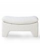 Repose Pieds Lounge Moumoute Bouclée Blanc Crème - 82 cm