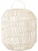 Abat-Jour Cylindrique en Rotin Blanc - 40 cm