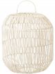 Abat-Jour Cylindrique en Rotin Blanc - 40 cm