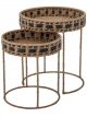 Set de 2 Tables d'Appoint Osier Naturel & Noir Bloomingville - 52 cm 