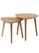 Set de 2 Tables Gigognes Alis en Bois de Teck Naturel - 50 cm 