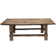 • PIECES UNIQUES •  Table Basse Lounge Bois Ancien - 130 cm