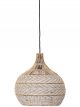 Suspension Christa en Rotin Naturel et Blanc Bloomingville - 40 cm