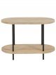 Table d'Appoint Eli Bois de Manguier Naturel & Métal Noir - 75 cm