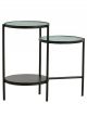 Table d'appoint en Fer Noir GERA 2 en 1 - 62 cm