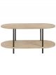 Table Basse Eli Bois de Manguier Naturel & Métal Noir - 120 cm