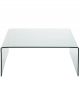 Table Basse en Verre Transparent - 100 cm 