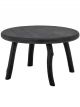 Table Basse Ronde Milos en Bois Recyclé Noir Bloomingville - 70 cm