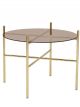 Table Basse Bloomingville Lucca en Verre Brun Translucide - 50 cm