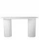Table d'Appoint Ovale Blanche sur Pilier HK Living - 140 cm