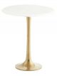 Table d'Appoint Ronde en Marbre Blanc Madam Stoltz - 50 cm 