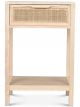 Table de Chevet Bois & Cannage Naturel - 60 cm 