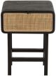Table de Chevet Molly en Bois Exotique & Rotin Naturel - 60 cm