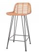 Tabouret de bar rotin naturel HK Living - 89 cm