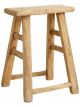 • PIECES UNIQUES • Tabouret en Bois D'Orme Naturel Ancien - 53 cm