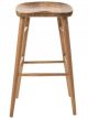 Tabouret de Bar Ana en Bois de Teck Brun - 75,5 cm