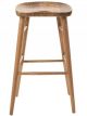 Tabouret de Bar Ana en Bois de Teck Brun - 75,5 cm