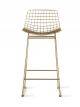 Tabouret de Bar métal avec dossier HK Living - Laiton
