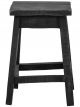 Tabouret Lynge Bois Recyclé Noir Bloomingville - 45 cm 