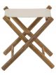 Tabouret Pliable en Bambou & Textile Naturel - 42 cm 