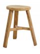 • PIECES UNIQUES • Tabouret Rond en Bois D'Orme Naturel Ancien - 53 cm
