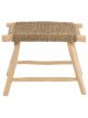Tabouret Timo en Jonc de Mer & Bois de Teck Naturel - 60 cm